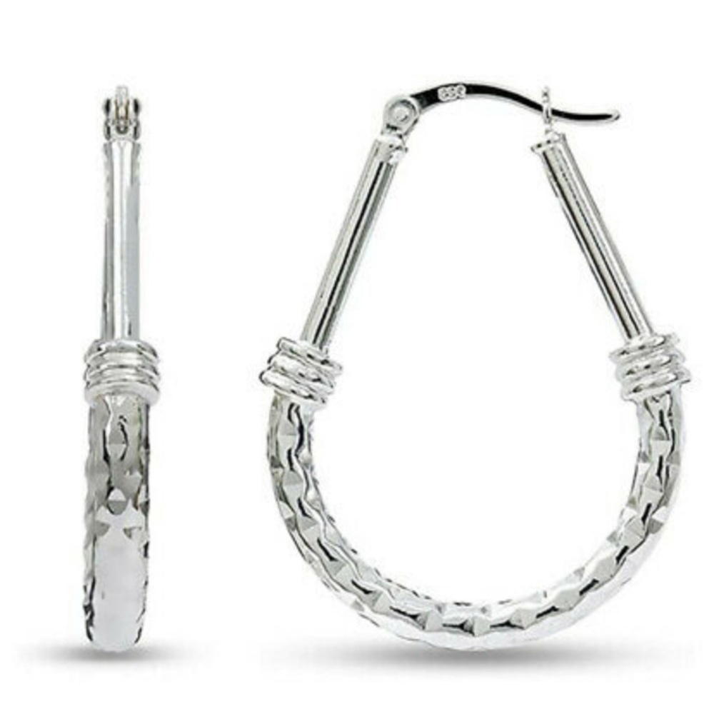 NEW Sterling silver Pear shape Earrings - Picture 1 of 4